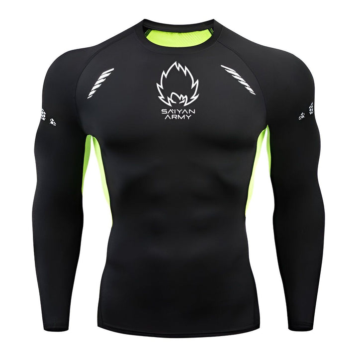 Une image d'un t-shirt noir et vert à manches longues avec le logo de l'armée Saiyan.,T--798380377X,T--9260695678,T--6000128428,T--4234842346,T--8793865155,T--4582425127,T--860434702X,T--6940912339,T--5965641826,T--4935593091,T--4198421986,T--6527697600,T--280504696X,T--1688193138,T--4050230844,T--7247373032,T--8969771719,T--699606290X,T--0865168881,T--8124053294,T--1709936940,T--1511296186,T--1467996424,T--8112928045