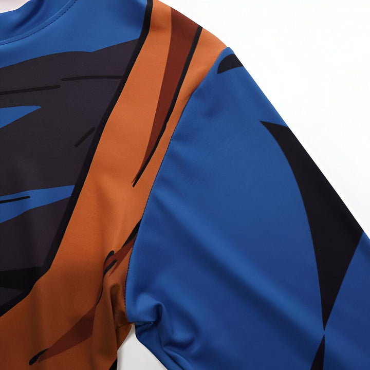 Une manche de couleur bleu avec des motifs noirs et marrons.,T--8906611463,T--5413484437,T--624207298X,T--6461536043,T--0012900893,T--5468756234,T--8118269361,T--0550784969