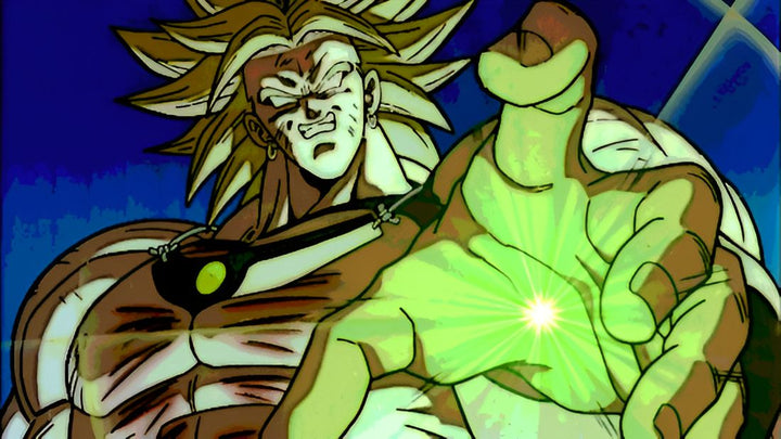 L'image représente Broly, un personnage de la série Dragon Ball Z. Il est grand et musclé, avec des cheveux longs et blonds. Il est vêtu d'une armure verte et porte un regard déterminé. Il est en train de charger une boule d'énergie verte dans sa main.,T--6641625664,T--0067814514,T--2439267937,T--7084177086,T--833997887X,T--1602795584,T--3111491609