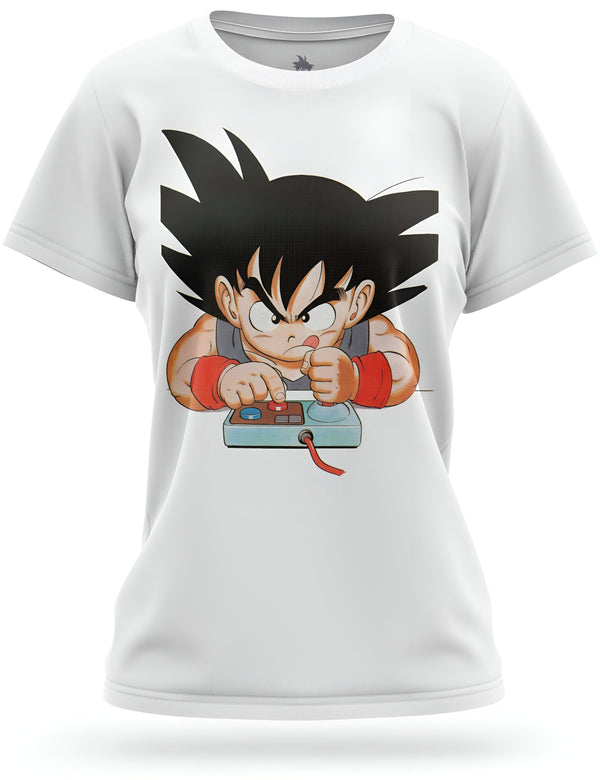 Une image de Son Goku, un personnage de Dragon Ball Z, jouant à un jeu vidéo. Il est vêtu d'une combinaison orange et bleue et a les cheveux noirs hérissés. Il est assis sur un nuage et tient une manette de jeu vidéo dans ses mains. En arrière-plan, on peut voir un paysage de montagnes et de nuages.,T--6218597725,T--2674973862,T--7561292406,T--0945781881,T--062162795X,T--044384500X