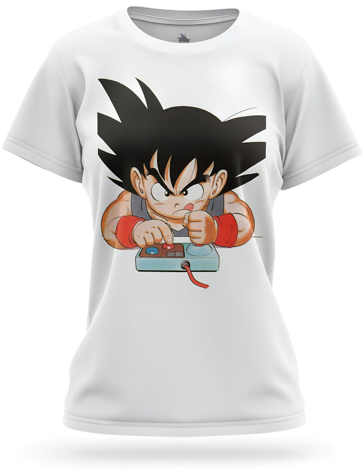 Une image de Son Goku, un personnage de Dragon Ball Z, jouant à un jeu vidéo. Il est vêtu d'une combinaison orange et bleue et a les cheveux noirs hérissés. Il est assis sur un nuage et tient une manette de jeu vidéo dans ses mains. En arrière-plan, on peut voir un paysage de montagnes et de nuages.,T--6218597725,T--2674973862,T--7561292406,T--0945781881,T--062162795X,T--044384500X