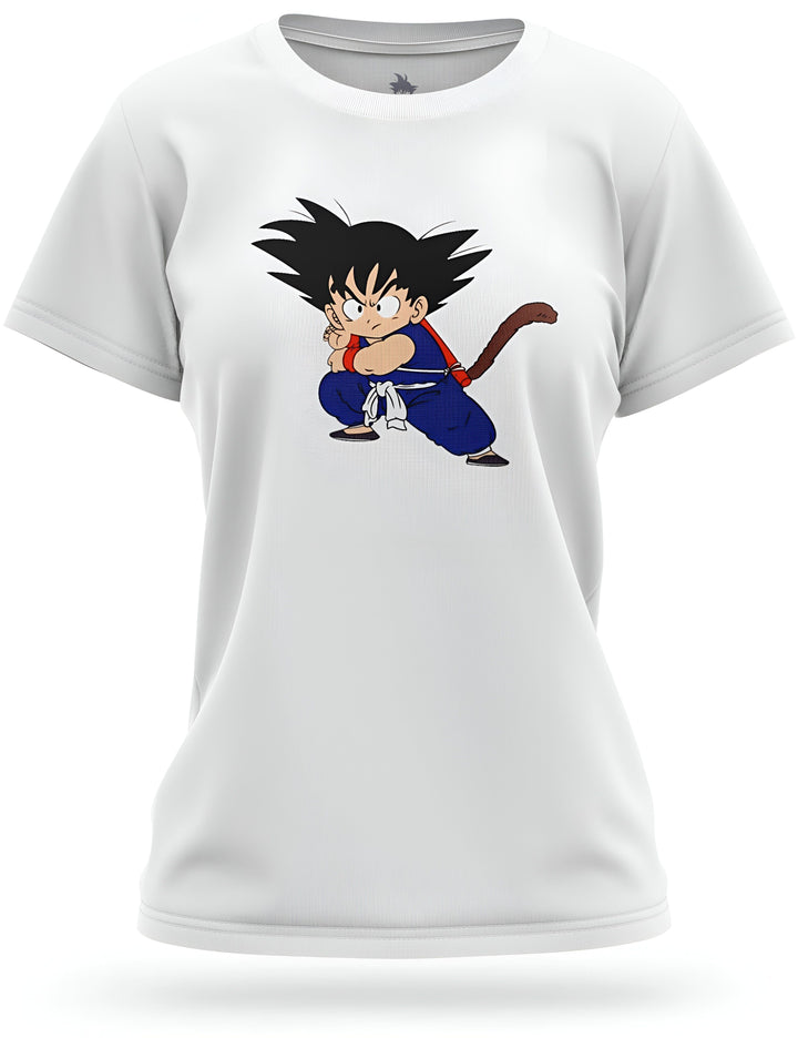 Une image de Son Goku, un personnage de la série animée Dragon Ball Z. Il est représenté avec ses cheveux noirs hérissés, sa combinaison orange et bleue et sa queue de singe. Il est en position de combat, les poings serrés et le regard déterminé.,T--4532476437,T--9467992531,T--1034746707,T--9282949710,T--4621753525,T--8728508068