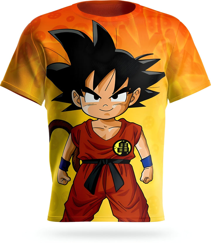 Une image de Son Goku, un personnage de la série animée Dragon Ball Z. Il est représenté avec ses cheveux noirs hérissés, sa combinaison orange et son pantalon bleu. Il a les poings serrés et semble prêt à se battre. En arrière-plan, on peut voir des flammes jaunes et orange.,T--3825121275,T--9555098190,T--8408656465,T--115157404X,T--0230011462,T--4117826883,T--6757160161,T--3386362222