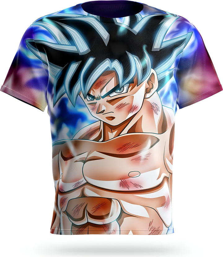 Une image de Son Goku, un personnage de la série animée Dragon Ball Z. Il est représenté avec les cheveux bleus et les yeux bleus, et porte une combinaison de combat orange et bleue. Il est en position de combat, avec les poings serrés et le regard déterminé. L'arrière-plan est bleu et orange.,T--4122619939,T--7026200445,T--1780074522,T--7210750320,T--8164713341,T--1418355623,T--960257058X