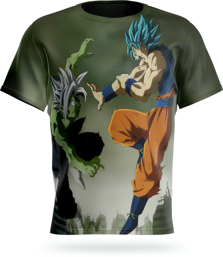 Une image de Son Goku et de Zamasu en train de se battre. Son Goku est un Saiyan et Zamasu est un dieu. Ils sont tous les deux très puissants et leur combat est très intense.,T--2975962495,T--913935654X,T--0108733874,T--7961865500,T--1976712203,T--9305638031,T--1317474902,T--8277556098
