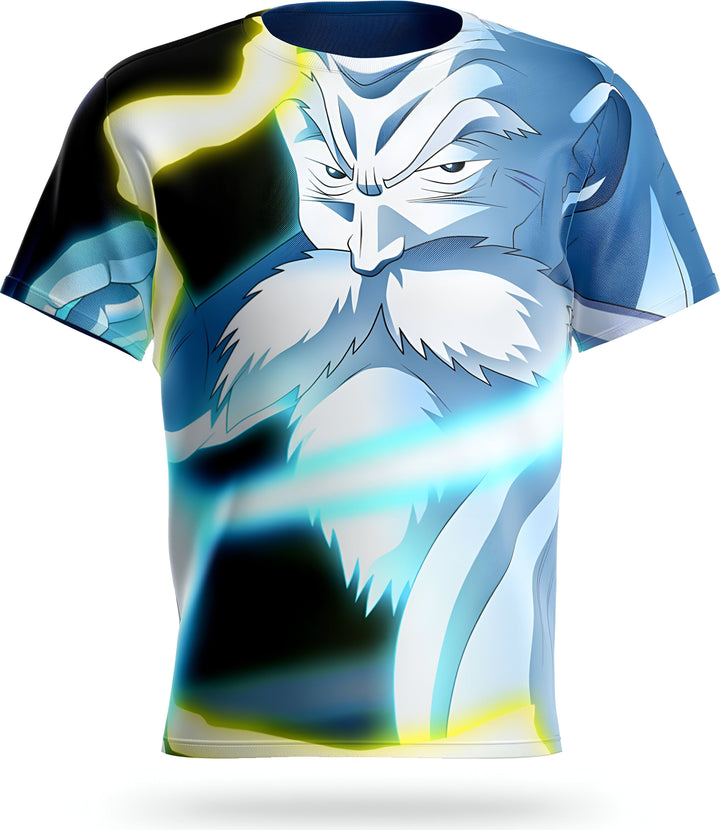 Une image d'un t-shirt Dragon Ball Z avec le personnage de Maître Roshi.,T--5689424528,T--8629962518,T--0101972563,T--6381806885,T--6382591645,T--6616184358,T--4840740887,T--8909031069