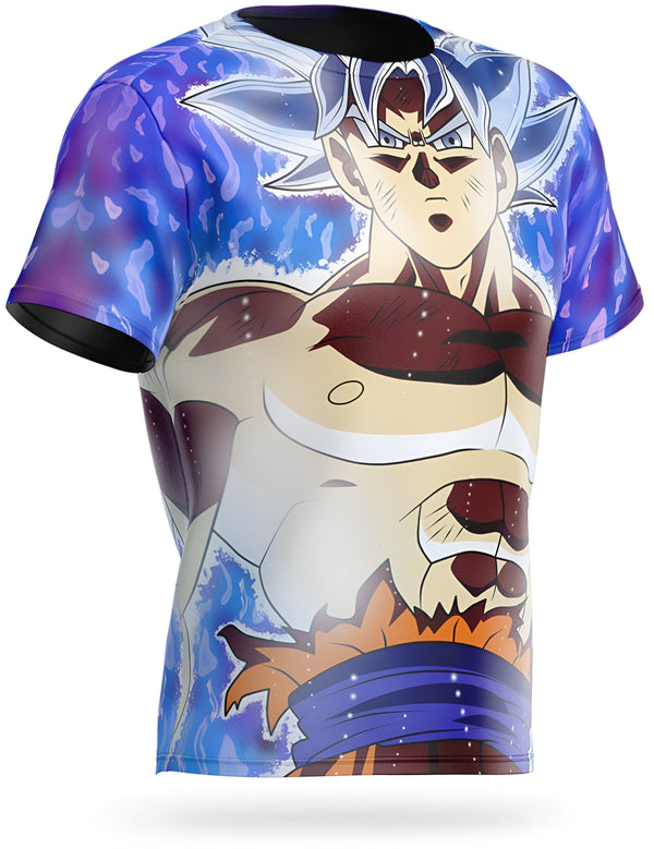 Une image de Son Goku, un personnage de la série animée Dragon Ball Super. Il est représenté avec les cheveux bleus et les yeux bleus, et porte une combinaison de combat bleue et orange. Il est en position de combat, avec les poings serrés et les muscles tendus. En arrière-plan, on peut voir une aura bleue et violette.,T--5664240741,T--4176729376,T--1376309947,T--4559705259,T--0508813549,T--4420961201,T--1768489319