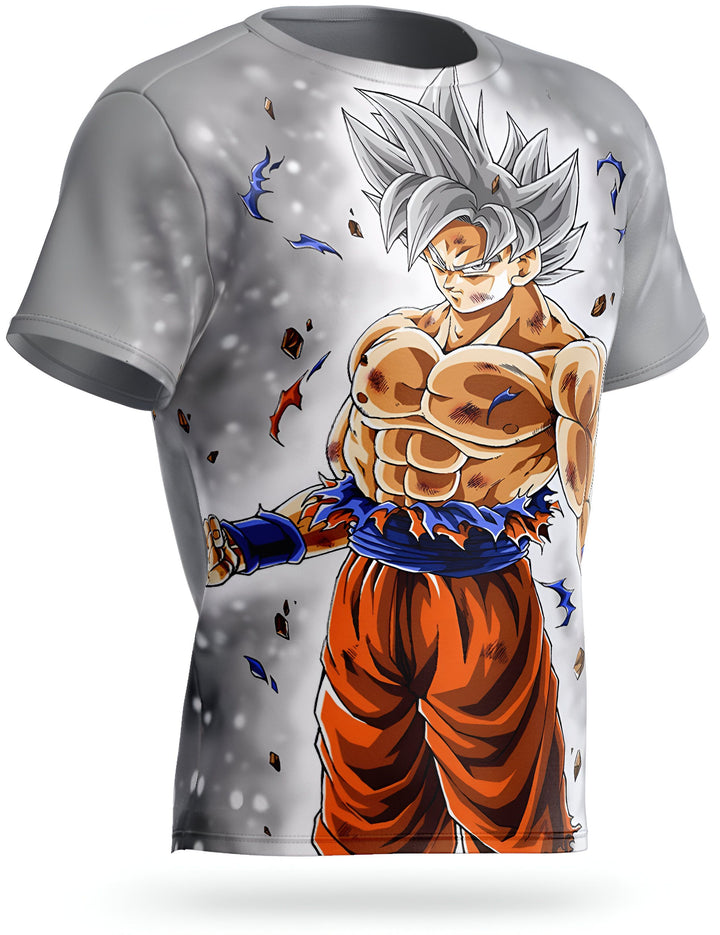 Une image de Son Goku, un personnage de la série animée Dragon Ball Z. Il est représenté avec les cheveux blancs et les yeux bleus, et porte une combinaison orange et bleue. Il est en position de combat, le poing droit en avant.,T--8893932504,T--2002964750,T--725445090X,T--1411166728,T--971025782X,T--853038895X,T--7533197542,T--8534217955,T--2639902318