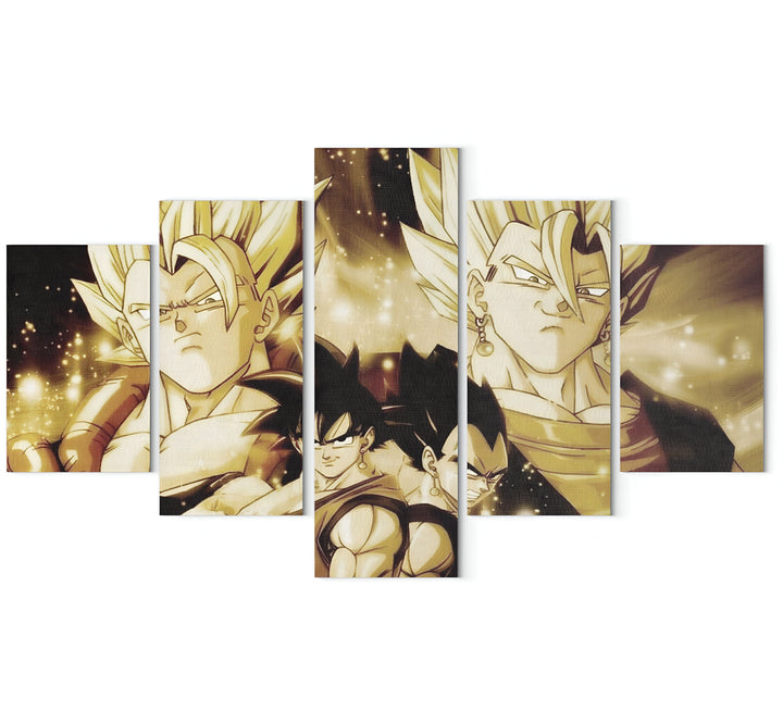 Une fresque représentant les personnages de la série animée japonaise Dragon Ball Z. On y voit Goku, Vegeta, Gohan, Trunks et Goten.,TA-3430532140,TA-1174678909,TA-7294195757,TA-093742367X,TA-1836388764,TA-6215234079,TA-5769823658,TA-152789942X