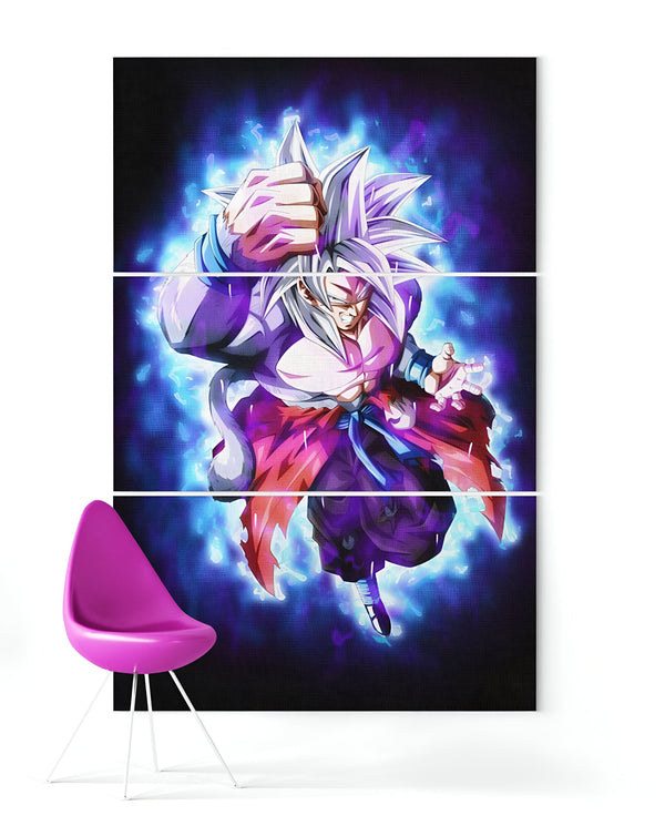 Une image de Son Goku, un personnage de la série animée Dragon Ball Z. Il est représenté en train de se battre, avec ses cheveux bleus et blancs hérissés, et une aura bleue l'entourant.,TA-2773175506,TA-3914368993,TA-4940223183,TA-5468505398,TA-0081326653,TA-0155931679,TA-4795405999,TA-7243860826