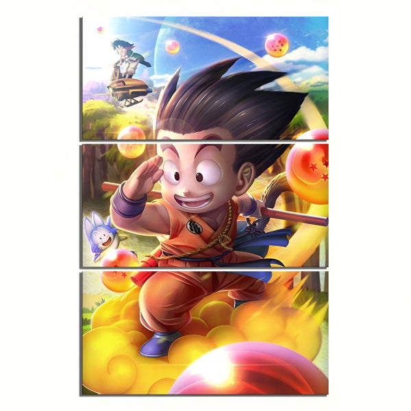 L'image représente Son Goku, un personnage de la série animée Dragon Ball. Il est représenté en train de voler sur un nuage, entouré de boules de cristal.,TA-1433094460,TA-1225666406,TA-4506234812,TA-7709730078,TA-4621007548,TA-7767486982,TA-9297282253,TA-5933927759