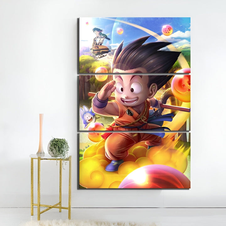 Une image de Son Goku, un personnage de Dragon Ball Z. Il est représenté en train de voler sur un nuage, entouré de boules de cristal.,TA-1433094460,TA-1225666406,TA-4506234812,TA-7709730078,TA-4621007548,TA-7767486982,TA-9297282253,TA-5933927759