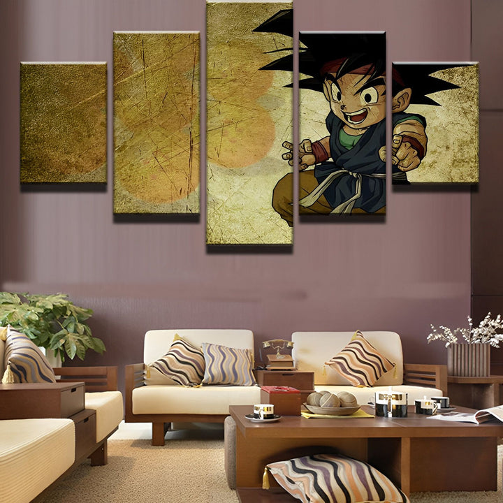 Une image de Son Goku, un personnage de la série animée Dragon Ball Z. Il est représenté en train de se battre, avec ses cheveux noirs hérissés et sa combinaison orange. L'arrière-plan est jaune et orange, avec des éclairs blancs.,TA-0015107191,TA-6683479313,TA-4797977086,TA-2029793280,TA-5884995490,TA-1004143052,TA-5686351562,TA-5030822615