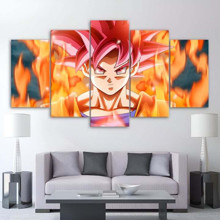 Une image de Son Goku, un personnage de la série animée Dragon Ball Z. Il est représenté en train de se transformer en Super Saiyan 3, avec ses cheveux qui deviennent rouges et ses yeux qui deviennent bleus. Il est entouré de flammes.,TA-6388551033,TA-631712261X,TA-5464399003,TA-0308336437,TA-8306880668,TA-8107745396,TA-444836495X,TA-5283616088