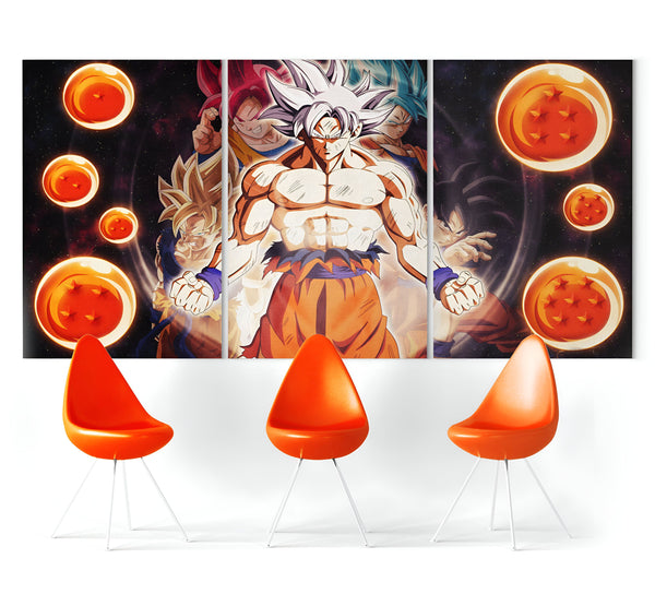 Une image de Son Goku, un personnage de la série animée Dragon Ball Z. Il est représenté en train de se battre contre un autre personnage, Vegeta. Le fond de l'image est constitué de planètes et d'étoiles.,TA-2708159100,TA-3312041031,TA-9032827758