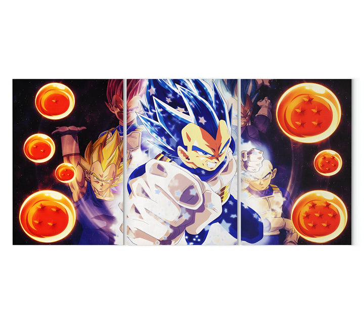 Une image de Vegeta, un personnage de la série Dragon Ball Z. Il est entouré de boules de cristal et est en position de combat.,TA-3790331872,TA-2775149715,TA-3507003589,TA-4514399124,TA-1459023439,TA-076799759X