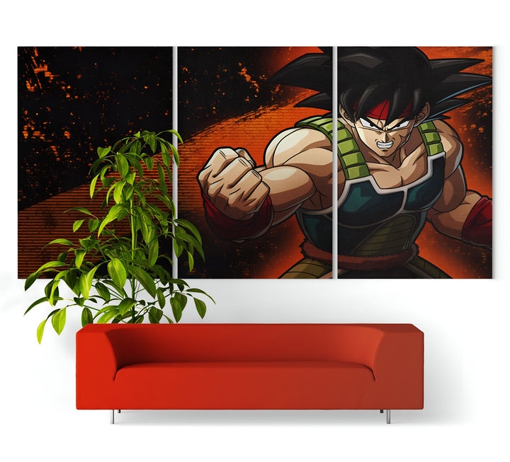 Une image de Bardock, le père de Goku, dans une scène du dessin animé Dragon Ball Z. Il est en train de se battre contre un ennemi et il est sur le point de lui donner un coup de poing.,TA-2175887618,TA-477022849X,TA-2611978409,TA-215854127X,TA-4150830886,TA-0447163310