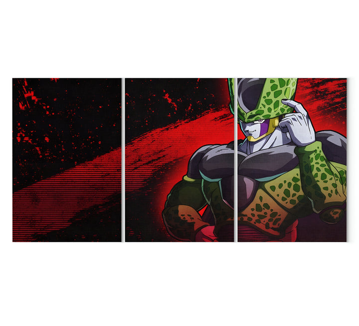 Une image de Cell, un personnage de Dragon Ball Z. Il est vert avec des ailes et une queue, et il porte une armure noire et verte. Il est en train de réfléchir à un plan diabolique.,TA-1544620179,TA-727746995X,TA-6185007177,TA-4089642914,TA-6542308954,TA-2319861564