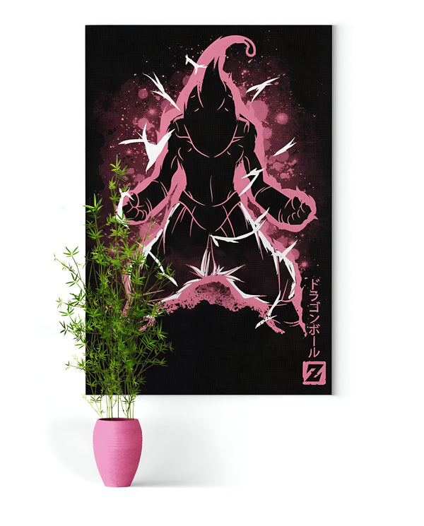 Une image de Majin Buu, un personnage de Dragon Ball Z. Il est représenté en train de se transformer en Buu maléfique.,TA-8357652247,TA-316584951X,TA-9945141694,TA-2774924278