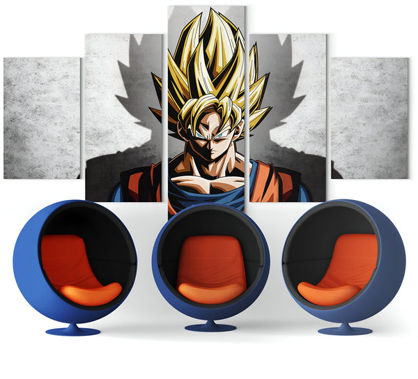 Une image de Son Goku, un personnage de la série animée Dragon Ball Z. Il est représenté en train de se transformer en Super Saiyan, avec ses cheveux blonds hérissés et ses yeux bleus. Il est assis sur un trône et est entouré de flammes.,TA-6727261032,TA-940022916X,TA-058026212X,TA-3608477071,TA-7541587419,TA-6888885585,TA-5500394878,TA-3392301558