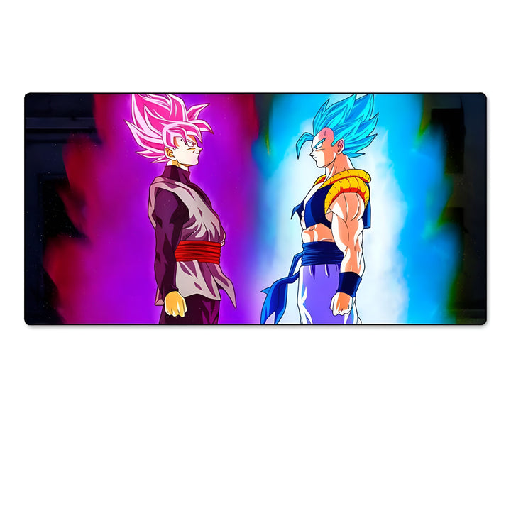 Une image de Son Goku et Vegeta, deux personnages de l'anime Dragon Ball Z. Son Goku est sur la gauche avec ses cheveux roses et sa tenue noire et Vegeta est sur la droite avec ses cheveux bleus et sa tenue bleue.,TA-6222206514