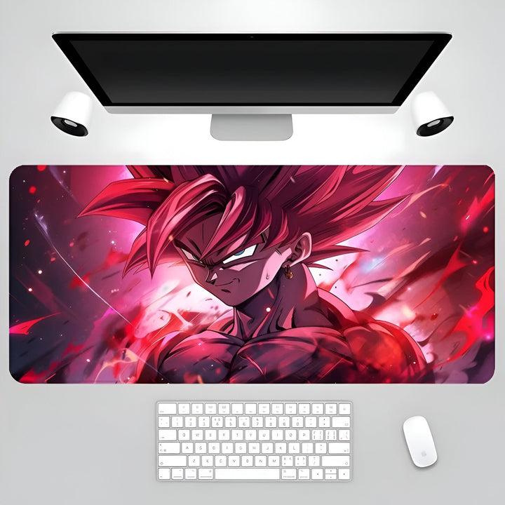 tapis de souris avec un personnage de dessin animé japonais, Son Goku, en train de se mettre en colère,TA-1287824307