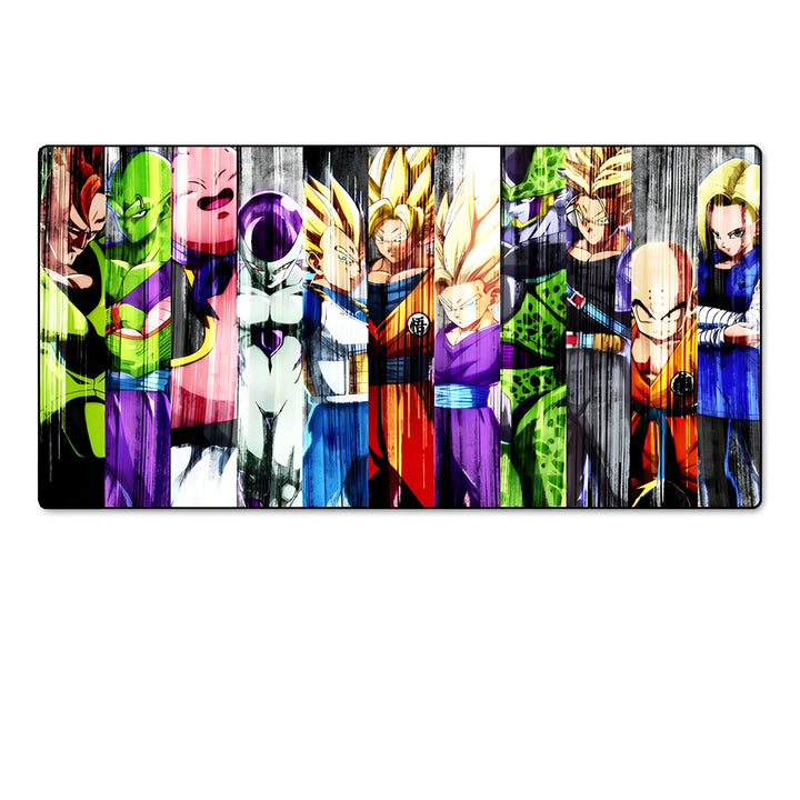 Une image des personnages de Dragon Ball Z. On y voit Goku, Vegeta, Gohan, Piccolo, Krilin, Freezer, Cell, Buu et Broly.,TA-3577755199