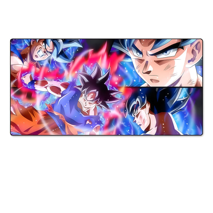 tapis de souris de jeu avec Son Goku, un personnage de la série Dragon Ball Z. Il est représenté en train de se battre contre un adversaire. Le tapis de souris est de couleur bleue et rouge.,TA-7251345560