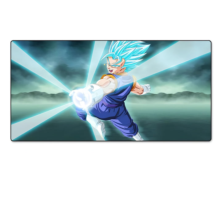 Une image de Vegeta, un personnage de la série Dragon Ball Z, en train de charger son attaque ultime, le Final Flash. Il est entouré d'un fond bleu et blanc.,TA-1752836650