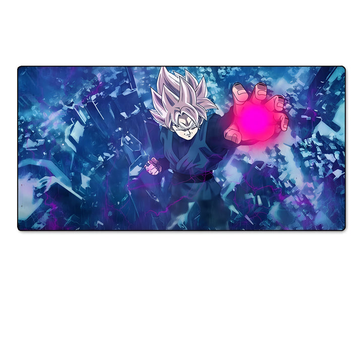 Une image de Son Goku, un personnage de Dragon Ball Super, en train de charger une attaque énergétique rose. Il se trouve dans un décor de ville en ruines.,TA-2048537499