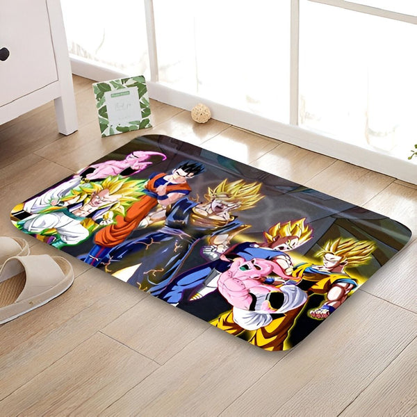 Une image de tapis montrant les personnages de la série animée Dragon Ball Z. On y voit Goku, Vegeta, Gohan, Piccolo, Trunks, Krilin et Yamcha.,TA-302887993X,TA-2213213852