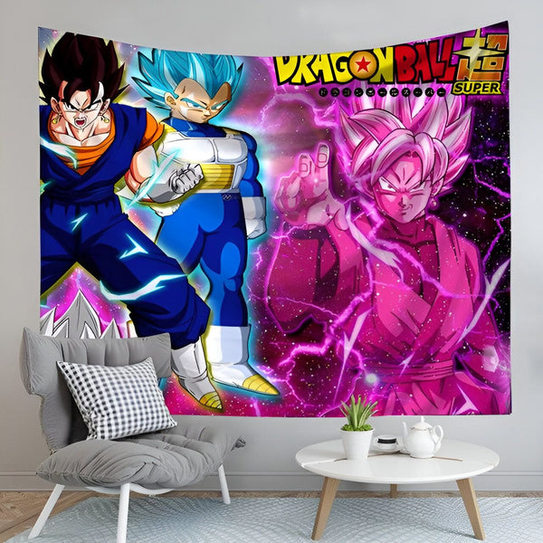 Une tapisserie Dragon Ball Super avec Goku, Vegeta et Black Goku.,TO-6145081538,TO-9947671968,TO-8688239835,TO-5095184974,TO-4412351300