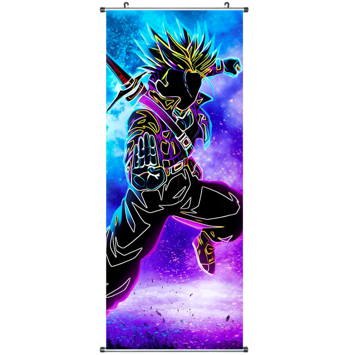Une illustration de Son Gohan, un personnage de Dragon Ball Z. Il est représenté en train de se battre, avec une aura bleue et violette autour de lui.,TO-1268452831