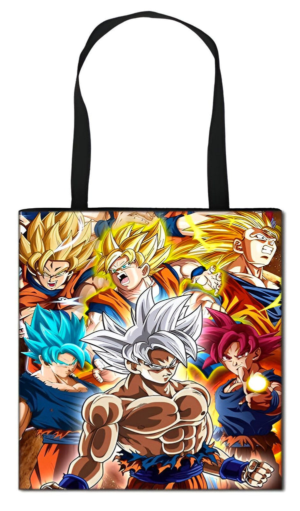 Le tote bag représente les personnages du manga Dragon Ball Z. On y retrouve Son Goku, Vegeta, Gohan, Trunks et Goten.,TO-8304091135