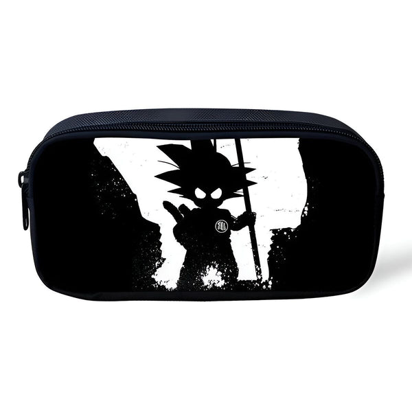 Une trousse noire avec le personnage de Son Goku de Dragon Ball Z en blanc.,TR-6637997196