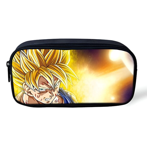 Une trousse d'écolier noire avec une image de Son Goku, un personnage de la série animée Dragon Ball Z.,TR-5168127274