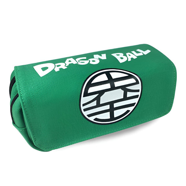 Une trousse verte avec le logo de Dragon Ball Z, qui représente le symbole de la planète Namek.,TR-4853052313