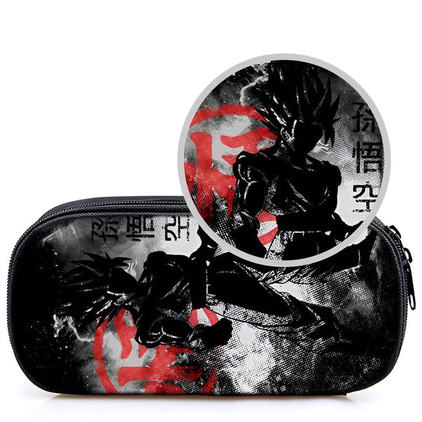Une trousse noire avec une image de Son Goku, un personnage de Dragon Ball Z.,TR-1055185259