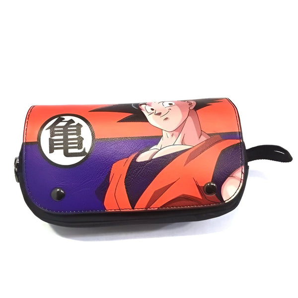 Une trousse d'écolier en cuir avec une image de Son Goku, un personnage de la série animée Dragon Ball Z.,TR-8021995297