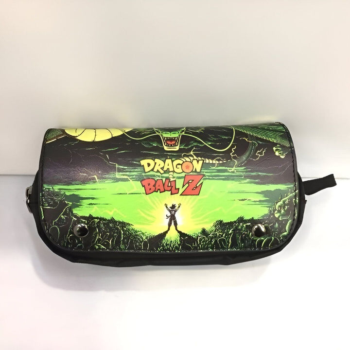 Une trousse Dragon Ball Z verte et noire avec Son Goku en train de faire un Kamehameha.,TR-0726523496
