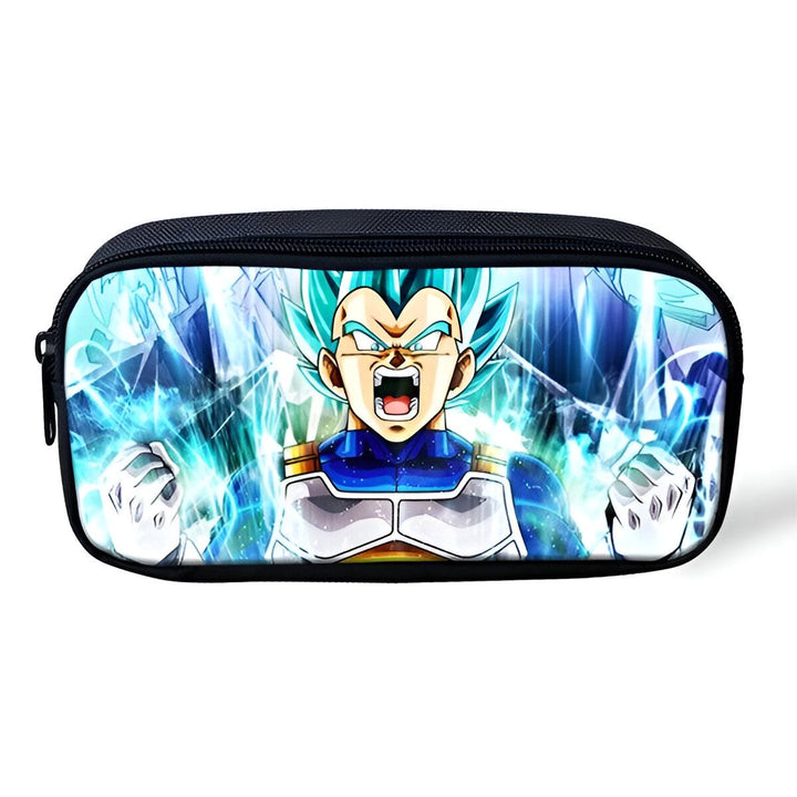 Une trousse scolaire Dragon Ball Z bleue avec Vegeta en Super Saiyan,TR-3454398398