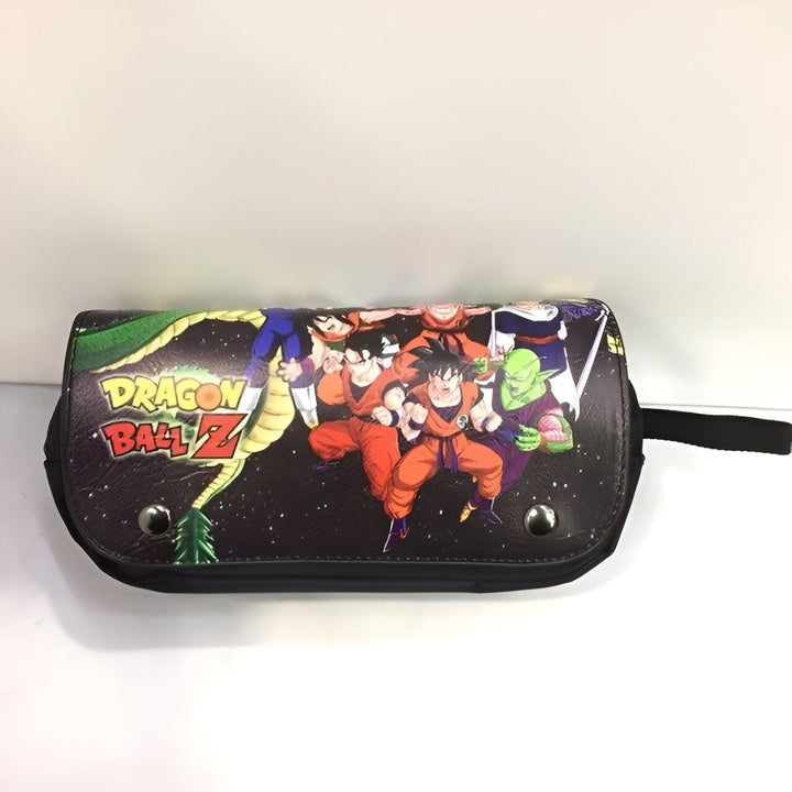 Une trousse Dragon Ball Z noire avec une image de Son Goku, Vegeta, Piccolo et Gohan.,TR-6249474161