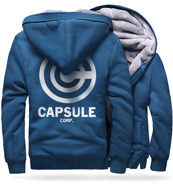 Une image d'un sweat-shirt bleu marine à capuche avec le logo Capsule Corp.,VE-9979100443,VE-1743453108,VE-1590560116,VE-5831296717,VE-3640743105,VE-1527134989,VE-9306999747