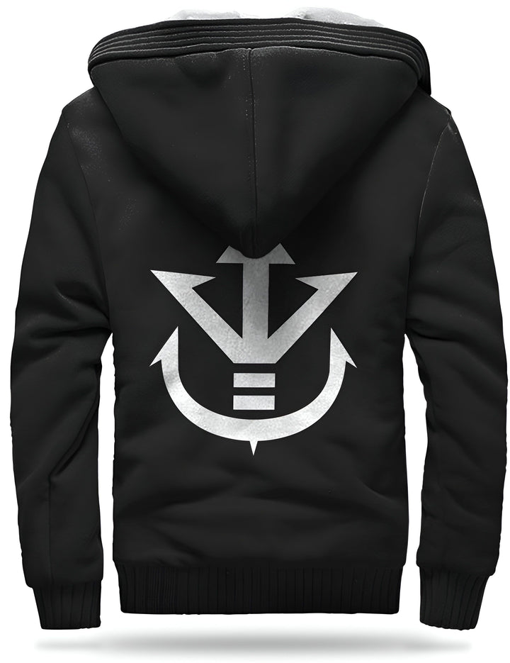 L'image représente un sweat à capuche noir avec le symbole de Vegeta, le prince des Saiyans, dans le dos.,VE-7078234448,VE-7554854097,VE-2225994048,VE-8573142871,VE-6918199579,VE-4595898797,VE-0408303476,VE-1535877294