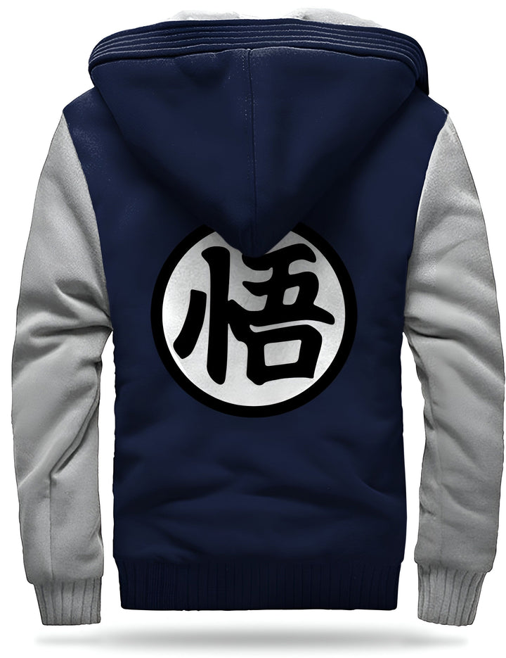 Une veste bleue marine à capuche avec un symbole japonais blanc et noir au dos.,VE-1281429473,VE-0299791904,VE-6461553851,VE-5292478636,VE-3204595269,VE-9806031318,VE-7897350509,VE-0516136410