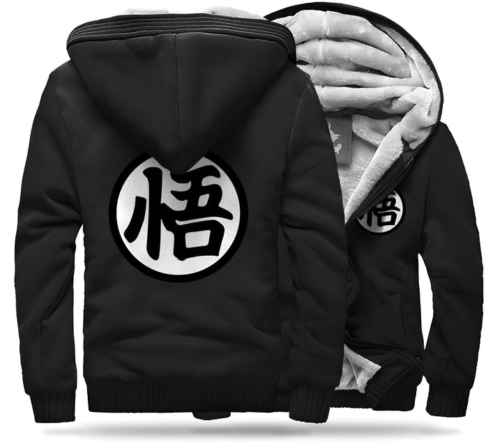 Une image d'un sweat à capuche noir avec le symbole de Goku de Dragon Ball Z.,VE-3404808525,VE-1135105502,VE-9943558563,VE-9923060799,VE-0122174585,VE-6238712562