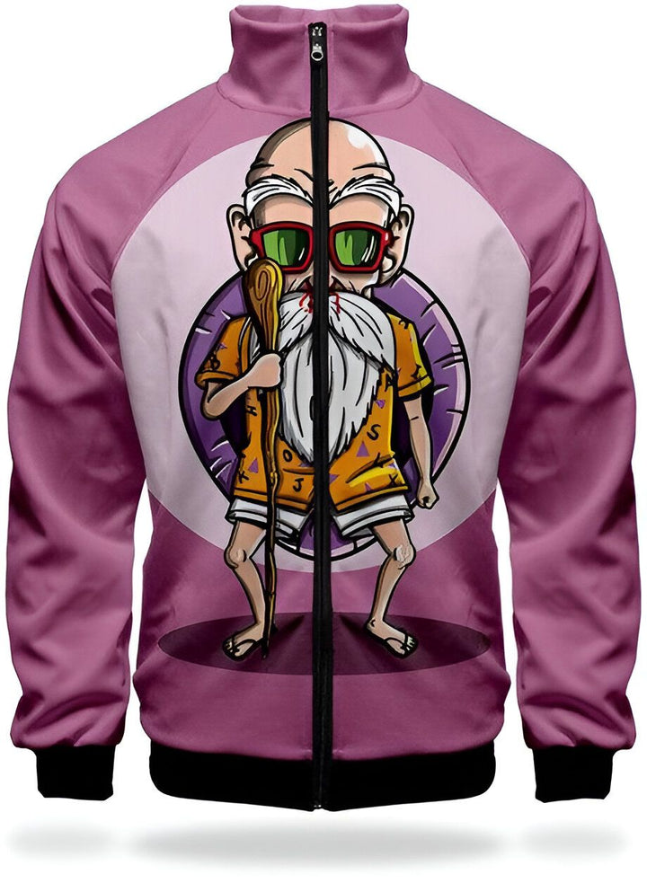 Cette image représente le personnage de Tortue Géniale, un personnage de la série animée Dragon Ball. Il est vêtu d'un costume rose et porte des lunettes de soleil. Il a une longue barbe blanche et tient un bâton à la main.,VE-1261915372,VE-6593133345,VE-727403698X,VE-7433019960,VE-4026073424,VE-8065836372,VE-0592250636,VE-3273645474
