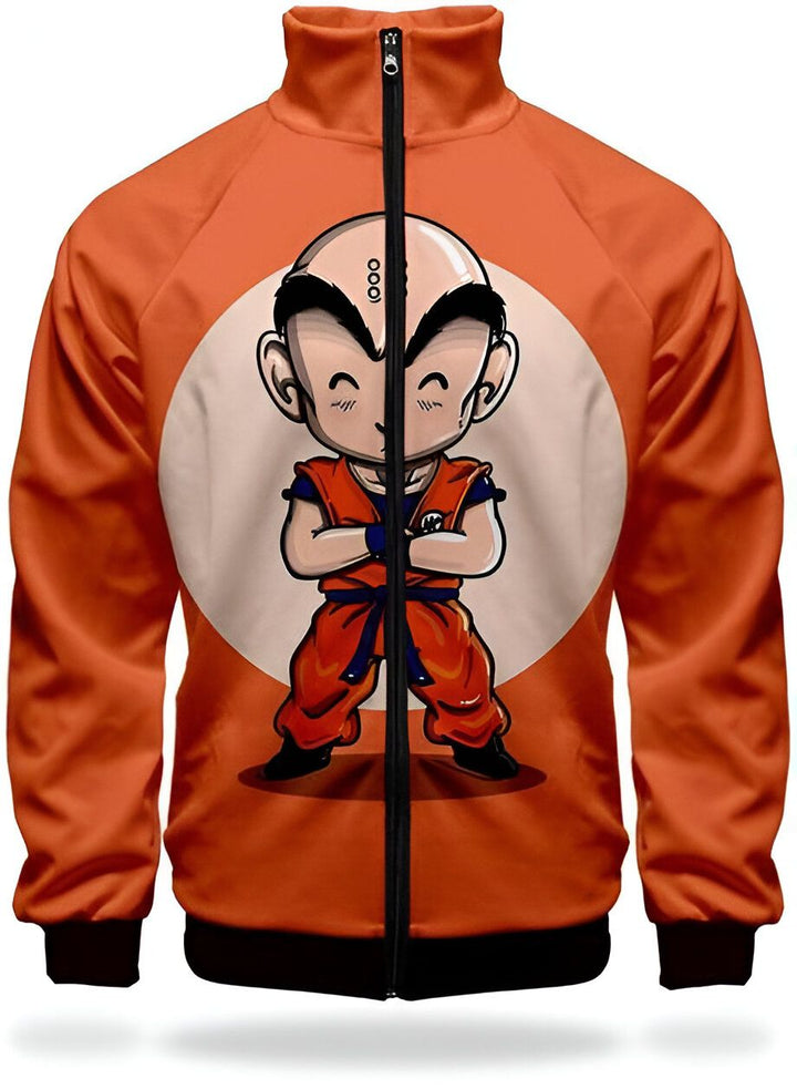 Une image d'un personnage de dessin animé, Krilin, de la série Dragon Ball Z. Il est représenté avec un air déterminé, vêtu d'un uniforme orange et d'une ceinture bleue. Il se tient debout, les bras croisés sur la poitrine.,VE-1508133735,VE-7379150502,VE-2908167034,VE-178135474X,VE-9166750822,VE-5439630414,VE-6875268280,VE-6175948475