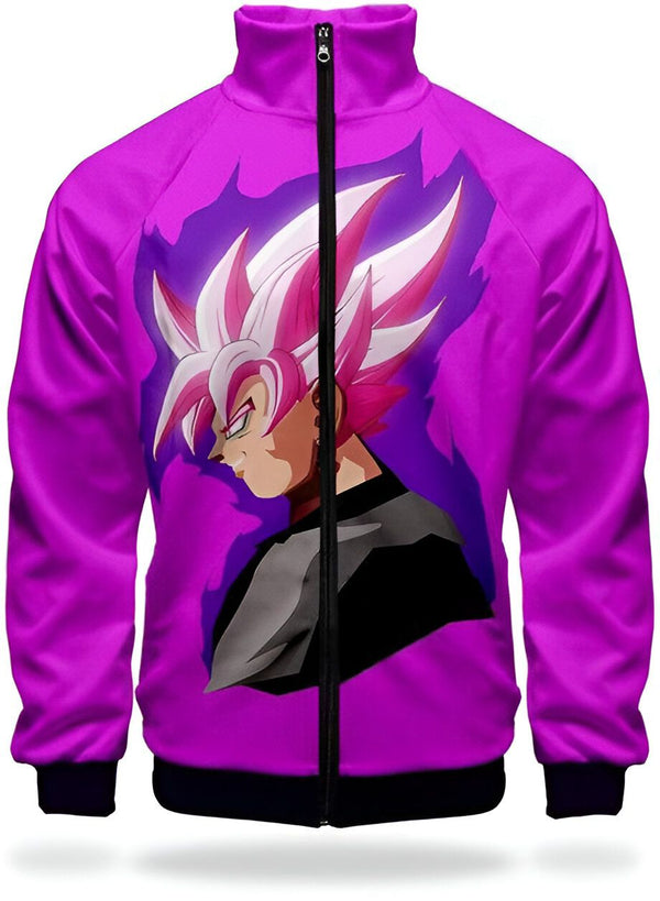 Une veste de survêtement Dragon Ball Z rose et violette à l'effigie de Son Goku.,VE-1749319101,VE-3981777557,VE-8219638419,VE-7363922780